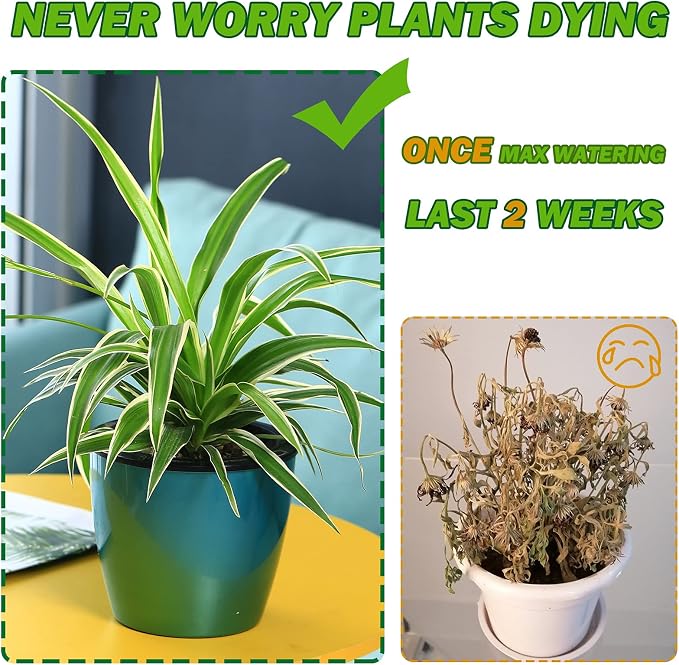 Planterhoma 6.7 Inch Self Watering Pots for Indoor Plants, 6 Packs African Violet Pots, Black Wick Pot with Drainage Holes, Self Watering Planters for Orchid, Devil's Ivy, Silver/Blue/Rose Gold
