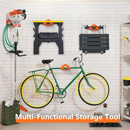 reliahom 2Pack Garage Organization Weed Eater Hanger, Heavy Duty Organizer | Heavy Duty Trimmer Rack for Hedge Trimmer, Wall Mount for Garden, Garage Wall, Shed