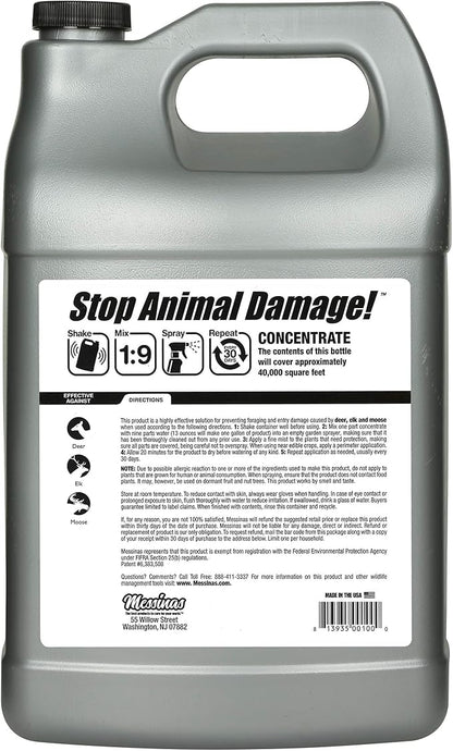 Deer Stopper, Liquid Animal Stopper Repellent, All Natural, Effective All Year Round, Safe for People and Pets, No Harsh Chemicals, Ready to Use, Deer & Moose Repellent - 1 Gallon Concentrate