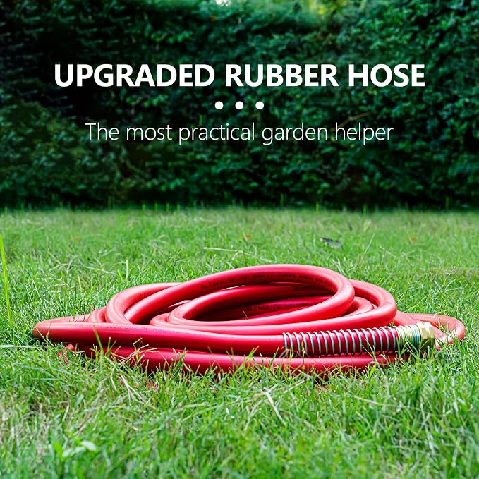 5/8" Garden Hose 150ft, -40℉ To 190℉ Hot/Cold, Heavy Duty,Flexible, 300psi Working, 1000psi Burst, 3/4" Brass Fittings with Hose Protector Coil Spring for Outdoor,Yard, Farm