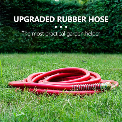 5/8" Garden Hose 75ft, -40℉ To 190℉ Hot/Cold, Heavy Duty,Flexible, 300psi Working, 1000psi Burst, 3/4" Brass Fittings with Hose Protector Coil Spring for Outdoor,Yard, Farm