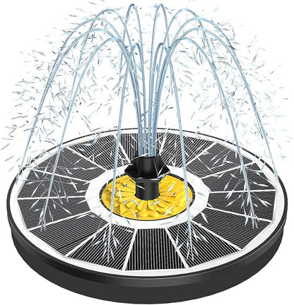 Yzert Solar Fountain for Bird Bath, 3.5W Upgraded Solar Bird Bath Fountains with 4 Fixed Pipes 7 Nozzles No Battery, Solar Fountain Pump for Bird Bath Outdoor(White)