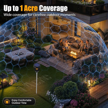 Rossetta Solar Bug Zapper Outdoor, Fly Zapper with Flame & Projector Light | 4200V Shock Grid, Solar & USB Charging, IPX5 Waterproof, Auto Mode, Cordless Electric Mosquito Killer for Patio, Garden