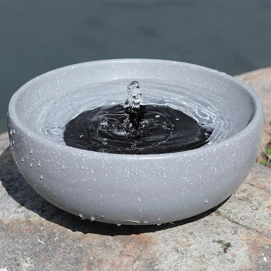 Solar Bird Bath,11.2" Solar Fountain birdbaths for Outdoors,Bird Bath Bubbler,for Garden Patio Terrace Decoration
