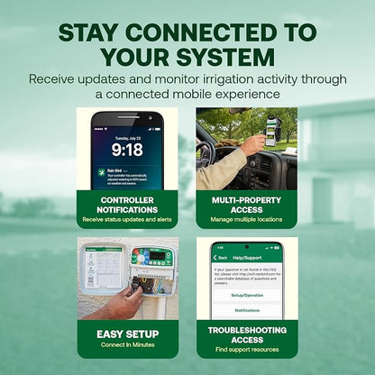 Rain Bird LNK2 Smart WiFi Module 2nd Generation - Irrigation Controller WiFi Upgrade, Remote App Control, Quick Pair Setup, Compatible with TRU, ESP-TM2, ESP-ME3, ESP-RZXe and ESP-LXME2
