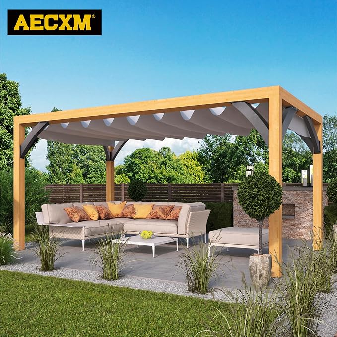 AECXM Heavy Duty 2''x4'' (Actual: 1.5''x3.2'') Arc 45° Angle Support Brackets, for gazebos, Decks, porches, Log Cabins and Other Wood Frame Degree Angle Pergola (8-Bracket)