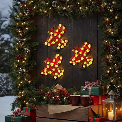 2 Pack Metal Cardinal Outdoor Wall Decor with 30 Led Solar Lights- 15.9" Outdoor Fence Wall Art Decor, Gift for Mom Grandma Women Birthday Gardening,Hanging Decoration for Garden Patio Porch Yard
