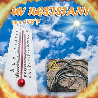 Cupohus RV Water Hose 25FT with Strain Relief Ends, Kink-Resistant Drinking Water Hose, 5/8''ID Potable Food Grade Hose with Storage Strap for RV, Marine, Camper, Truck, Car, Garden