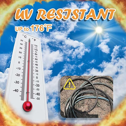Cupohus RV Water Hose 10FT with Strain Relief Ends, Kink-Resistant Drinking Water Hose, 5/8''ID Potable Food Grade Hose with Storage Strap for RV, Marine, Camper, Truck, Car, Garden