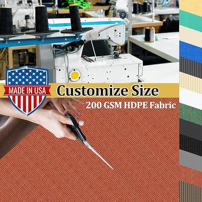 Shade&Beyond Customized Size 6' X 8' Shade Cloth with Grommets, 90% UV Protection UV Protection Mesh Tarp Sun Screens for Patio GN01, Rust Red