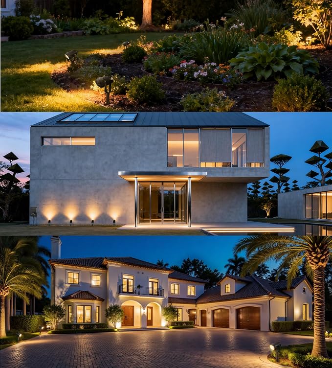 10 Pack Low Voltage Landscape Lights LED 5W Landscape Lighting with connectors AC/DC 12V-24V Outdoor Spotlight IP66 Waterproof Tree Flag Lights Warm White Spotlights for Yard Garden Pathway