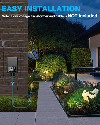 SUNVIE 6W Low Voltage Landscape Lights LED Low Voltage Spotlight Warm White Landscaping Lights Waterproof Landscape Spotlights with Connectors Spot Lights Outdoor for Garden Tree Wall Yard, 2 Pack