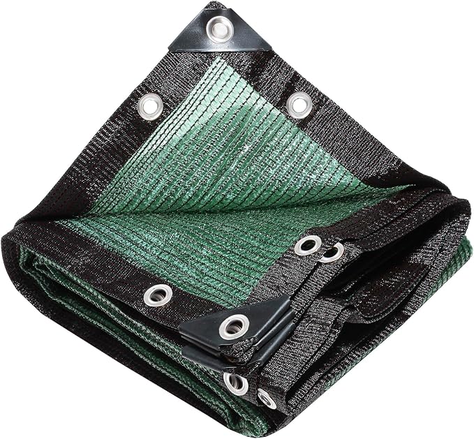 70% Green Shade Cloth with Grommets, 6 FT X 8 FT UV Blocking Mesh Tarp | Heavy Duty Shade Cover for Garden,Patio, Plant Cover, Tomatoes, Barns Kennel, Greenhouse