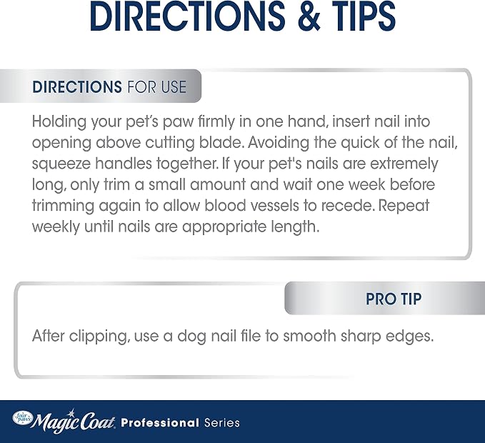 Four Paws Magic Coat Professional Series Grooming Brushes for Dogs & Cats l Trimmers, Nail Clippers, & Brushes Dog & Cat (Packaging May Vary) | Dog nail clipper, safety bar helps prevent over-trimming, easy-grip handles, .48" hole opening, for large dogs