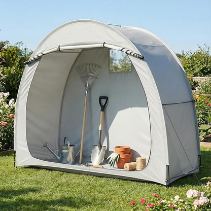 Outvita Outdoor Portable Bicycle Storage Sheds for 2-3 Bikes Camping | 210D Oxford Fabric PU 4000 Waterproof Storage Cover Shelter for Motorcycle Garden Tools Toys Lawn Mower