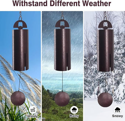 ASTARIN Wind Chimes for Outside Deep Tone Heroic Windbell Deep Resonance Serenity Bell Outdoor Decor for Patio,Yard,Porch,Garden(Bronze)