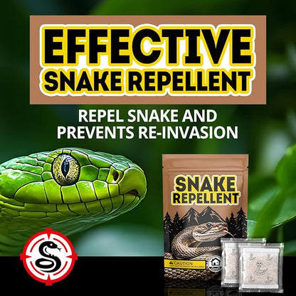 Snake Repellent for Yard Pet Safe, Indoor and Outdoor, 12 Packs | Repels rattlesnakes, Protects Garden Garage Farm Camping Backyard House Coop, Natural Formula, Easy to Use, Long-Lasting
