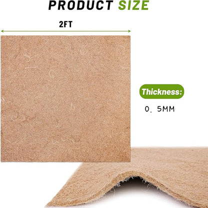 U0U 2 Pieces Worm Blanket Worm Bin Blanket,2 x 2Ft Wor m Blankets Subpod,Degradable Jute Fibre Blankets for Compost Bin,Farm Compost for Keep Worms Dark and Moist
