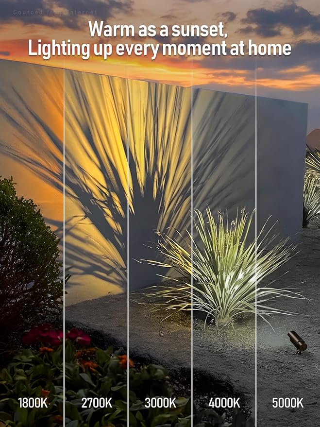 LEONLITE 5CCT Low Voltage LED Landscape Spotlight, 7W LED Spot Lights Outdoor for Garden Yard, Adjustable Beam Angle, 12-24V AC/DC, Aluminum, IP65 Waterproof, CRI90, ETL, Oil Rubbed Bronze, Pack of 4