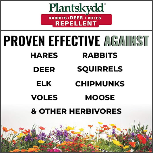 Plantskydd Animal Repellent - Repels Deer, Rabbits, Elk, Moose, Hares, Voles, Squirrels, Chipmunks and Other Herbivores; Ready to Use Liquid - 1.3 Gallon Jug (PS-5L)