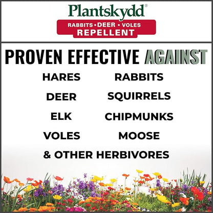 Plantskydd Animal Repellent - Repels Deer, Rabbits, Elk, Moose, Hares, Voles, Squirrels, Chipmunks and Other Herbivores; Wettable Powder Concentrate - 2.2 LB Box - Makes 2.5 Gallon Liquid (PSP-R2)