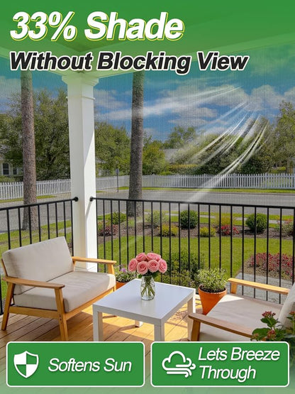 10x12ft PP Nanocomposite Garden Netting - Keep Bugs Out, Mosquito Net for Patio, Bird Barrier Mesh Screen for Balconies Outdoor Plants Vegetables Raised Beds, 33% Shade Rating