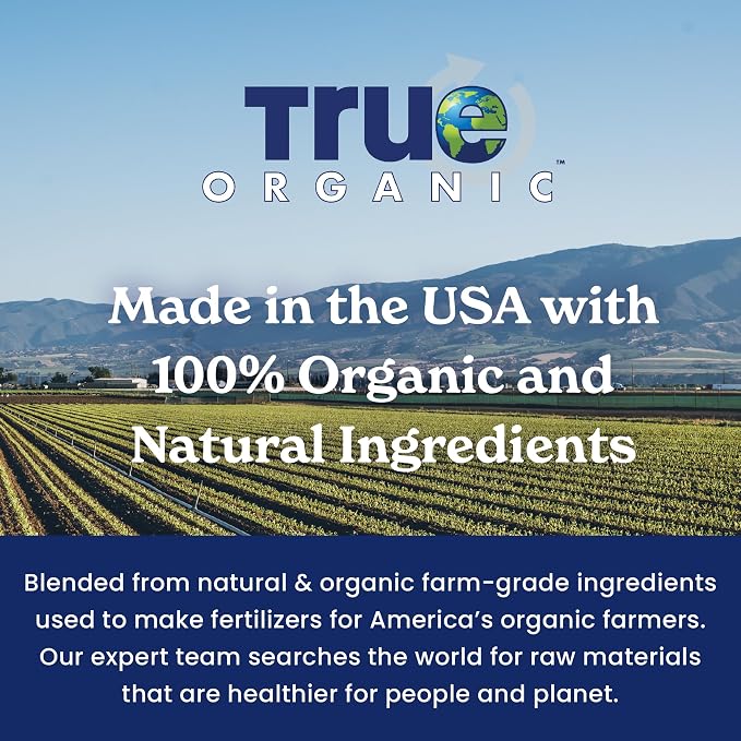 True Organic Annuals & Perennials Food – Organic Fertilizer for Stunning Blooms and Robust Foliage – 4lb Bag Covers 70 Sq. Ft.