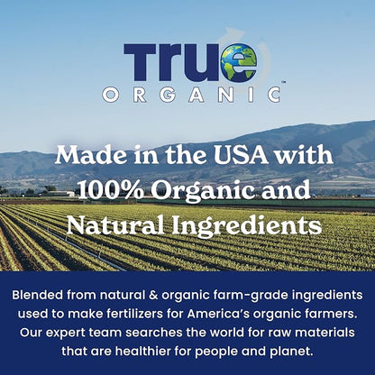 True Organic Annuals & Perennials Food – Organic Fertilizer for Stunning Blooms and Robust Foliage – 4lb Bag Covers 70 Sq. Ft.