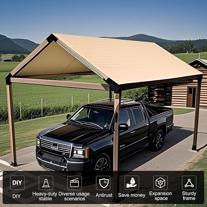 30° Slanted Pergola Whole-Set Kit for 4" x 4" Wood Pergola | Easy to Install, Weather - Resistant Bracket Kit for Carports, Gardens & More (14 Pcs)
