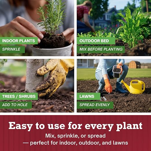 Brut Worm Farms 30 LB Organic Worm Castings, Natural Fertilizer for Indoor Outdoor Plants – Compost Soil Control, Mineral-Rich Potting Mix Additive Plant Food for Soil Health and Garden Growth