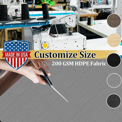 Shade&Beyond Customized Size 6' X 9' Shade Cloth with Grommets, 90% UV Protection UV Protection Mesh Tarp Sun Screens for Patio GN01, Light Gray