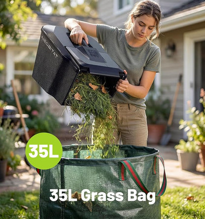 20V 14" Electric Lawn Mower, Brushless Cordless Lawn Mower with 2-in-1 Mulching & Bagging, 5.0Ah Battery Lightweight Push Mower with 5-Position Height Adjustment for Small Yards