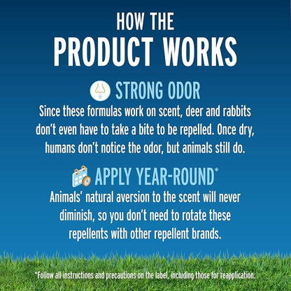 Liquid Fence Deer And Rabbit Repellent Ready-To-Use 1 Gallon, Apply Year-Round, 4 Pack