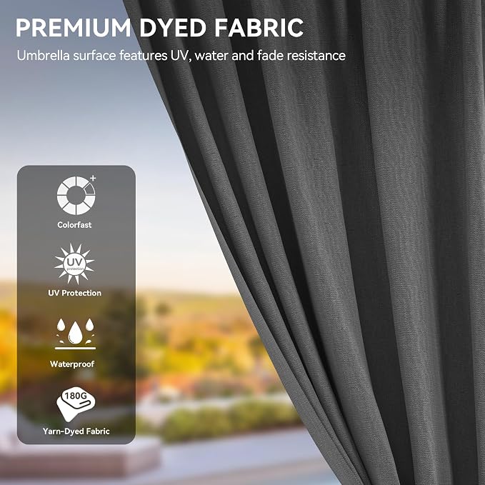YITAHOME 10X12FT Hard Top Gazebo Aluminum Frame Patios Double Roof Canopy | Garden Metal Gazebo Tent Curtains Netting for Patios Backyards Decks Lawns, Gray