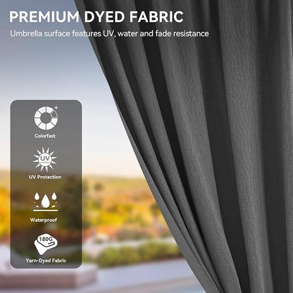 YITAHOME 10X12FT Hard Top Gazebo Aluminum Frame Patios Double Roof Canopy | Garden Metal Gazebo Tent Curtains Netting for Patios Backyards Decks Lawns, Gray