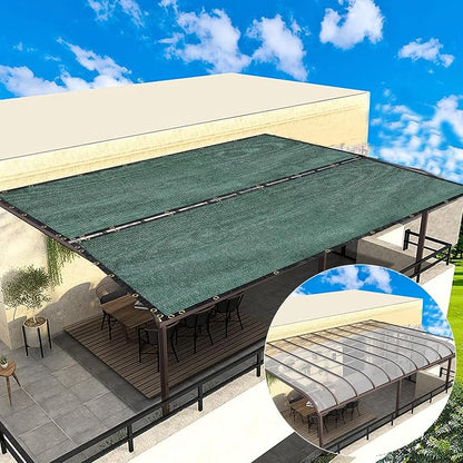 Green 5FT X 50FT Outdoor Privacy Screen Fence & Mesh Shade Net Cover, Ideal for Garden and Backyard - Enhances Privacy for Fencing & Chain Link, Perfect for Patio Privacy Wall, Slats，Freestanding