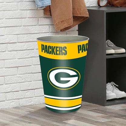 FANMATS 34660 NFL - Green Bay Packers Wastebasket | Green | 15"x10.5"x10.5" | Primary Logo, Helmet, & Wordmark