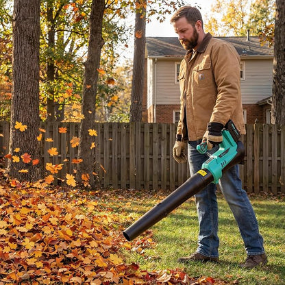 GarveeTech Cordless Leaf Blower - 550CFM & 150MPH, Electric Leaf Blower 2 * 2.0Ah Battery, 20V Blowers Cordless, Lightweight Battery Blowers for Lawn, Patio, Yard, Garden, Outdoor