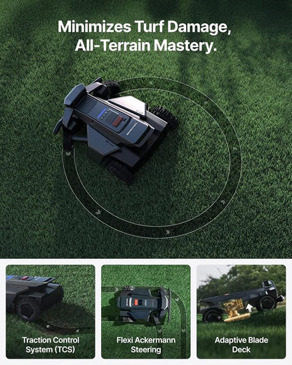 Segway Navimow X430 Robot Lawn Mower Wire Free with 4 Blade Sets, 48 Blades Total, Covers Up to 1 Acre, 4WD for 84% Slopes, Blades Ship Separately