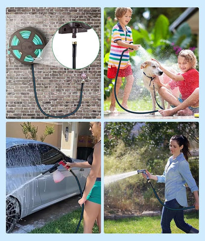 Short Garden Lead-In Hose 6ft X 5/8" Female to Female, 6 Feet Flexible Leader Water Hose With Swivel Handle, Heavy Duty Small Garden Water Hose for Outdoor Indoor