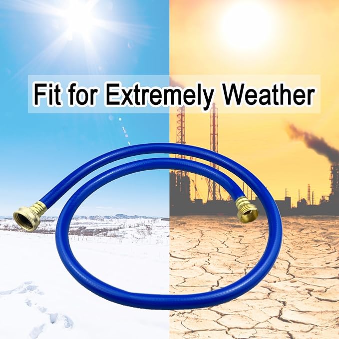 Darnassus PVC Garden Hose 1/2 Inch Green Heavy Duty Water Hose with Solid Brass Fittings,No Leaking, Flexible,for outdoors,Lawns,Patio (15 FT, Blue, Brass Fittings)