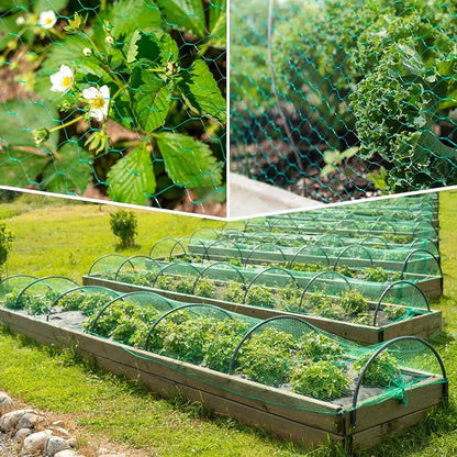 Bird Netting for Garden 13x33ft - Sukh Garden Netting Mesh for Garden Protection Bird Fence Plant Netting Chicken Coop Deer Squirrels Poultry Protect Fruit Trees Vegetable