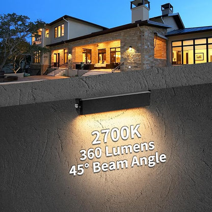 12-Packs 3W 7inch LED Hardscape Paver Lighting,12V AC/DC Low Voltage Retaining Wall Lights,Landscape Lighting,2700K Soft White Outdoor Step Light,50,000 Hours Lifespan-Black