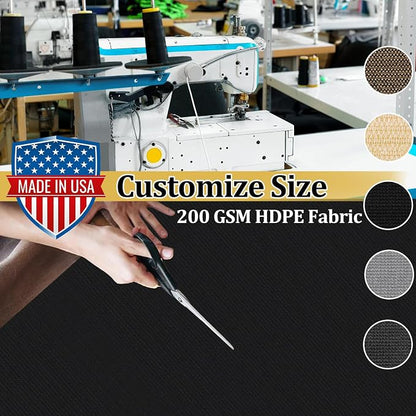 Shade&Beyond Customized Size 16' X 20' Shade Cloth with Grommets, 90% UV Protection UV Protection Mesh Tarp Sun Screens for Patio GN01, Black