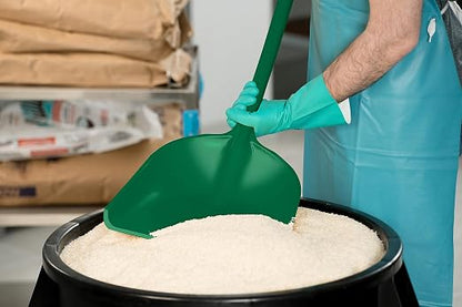 SPARTA Polypropylene Sanitary Shovel, One-Piece Molded Food and Ice Scoop for Commercial Kitchen and Bulk Ingredient Transfer, 10" x 13.75" Scoop, Green