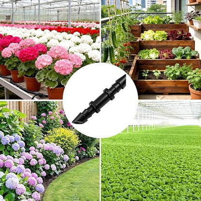 120 Pieces 1/4" Drip Irrigation Coupling Fittings：Drip Line Double Barbed Coupler Connectors for 1/4 Inch Irrigation Tubing 1/4'' Straight Coupler with Sharp End for Drip Irrigation System