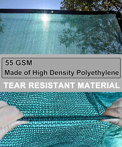 40% Green Shade Cloth 12ft x 10ft Sun Shade Netting with Grommets | UV Protected Waterproof Garden Plant Cover for Patio, Pergola, Greenhouse, Chicken Coop, Dog Kennel, Car Barn