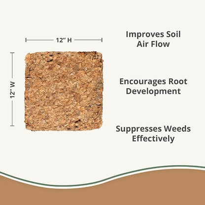 Organic Coco Chips for Plants (40lbs) - Coco Coir Chips - Coconut Husk Chips for Potting Soil, Garden Soil, & Seed Starter Soil - Coconut Mulch for Garden - Compressed Coconut Chips for Plants
