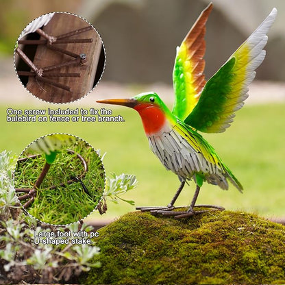 Nacome Hummingbird Garden Decor Metal Yard: Weatherproof Sculptures with Stakes Easy to Assemble Ornaments for Indoor Outdoor Yard Lawn Art - Mother's Day Birthday Gifts for Mom Women Grandma