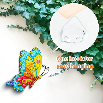 J-Fly Metal Butterfly Wall Decorations Garden Decor Room Decor, Lawn Ornaments Ladybugs Live- 3 Pieces, Outdoor Garden Yard Decor for Home and Office Valentine Decoration Gifts